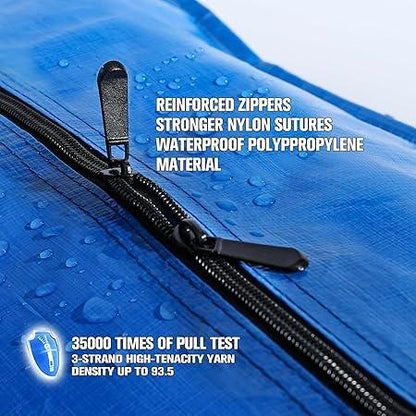 Extra-Large Foldable Moving Bags with Full-Zip Top, Reinforced Handles & Label Pockets