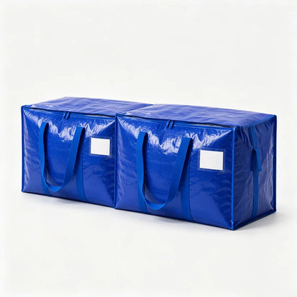 Extra-Large Foldable Moving Bags with Full-Zip Top, Reinforced Handles & Label Pockets