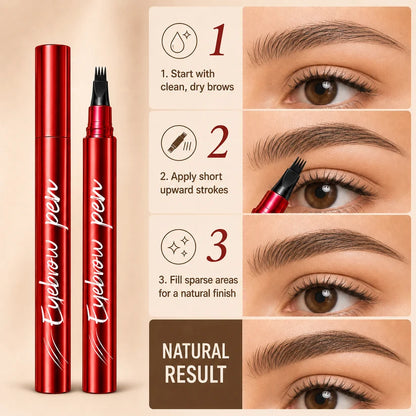 2-Pack 4-Tip Microblading Brow Pens – Waterproof & Smudge-Resistant